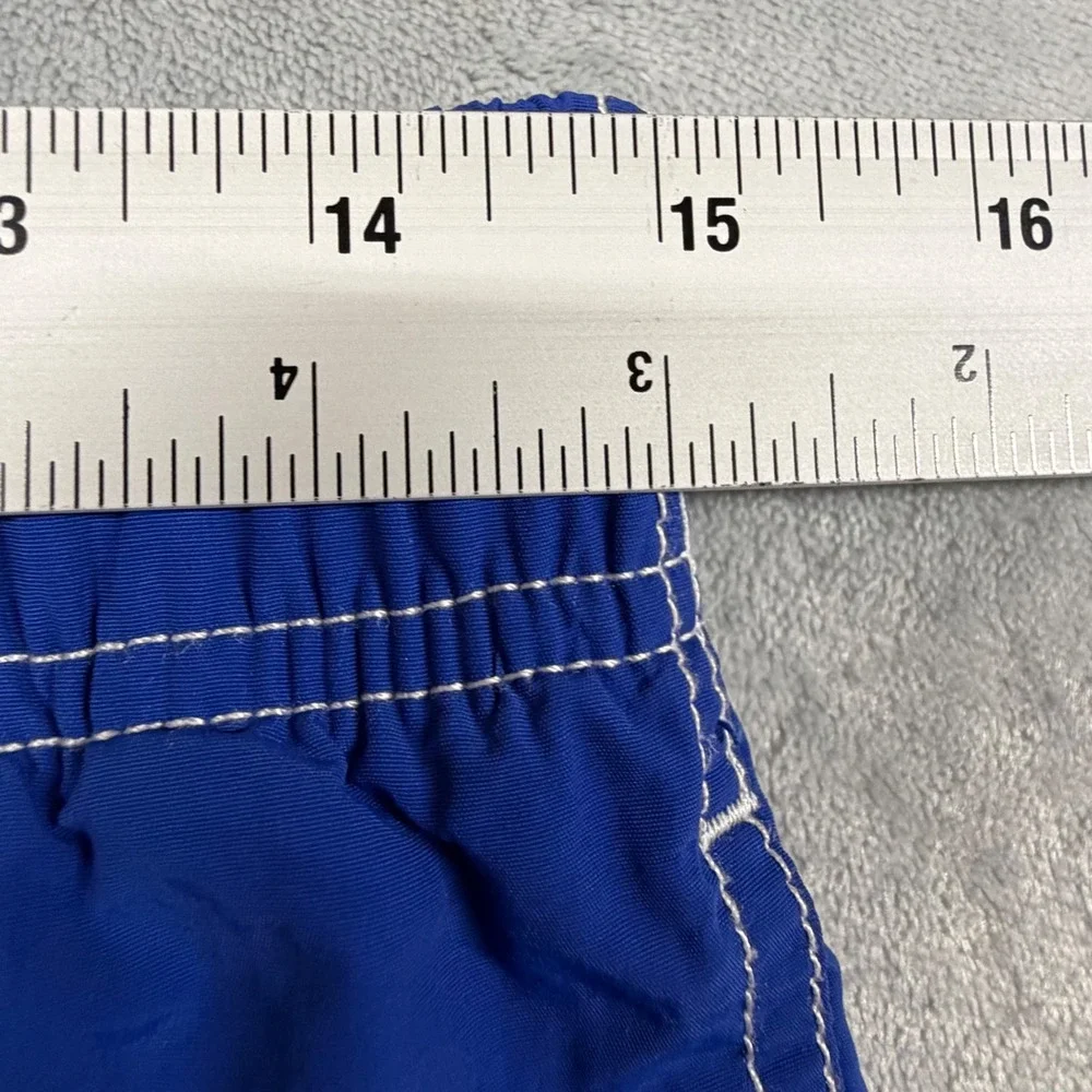 Nautica Men Size Small W30 Blue Swim Trunks Board Short Elastic Waist Mesh Lined